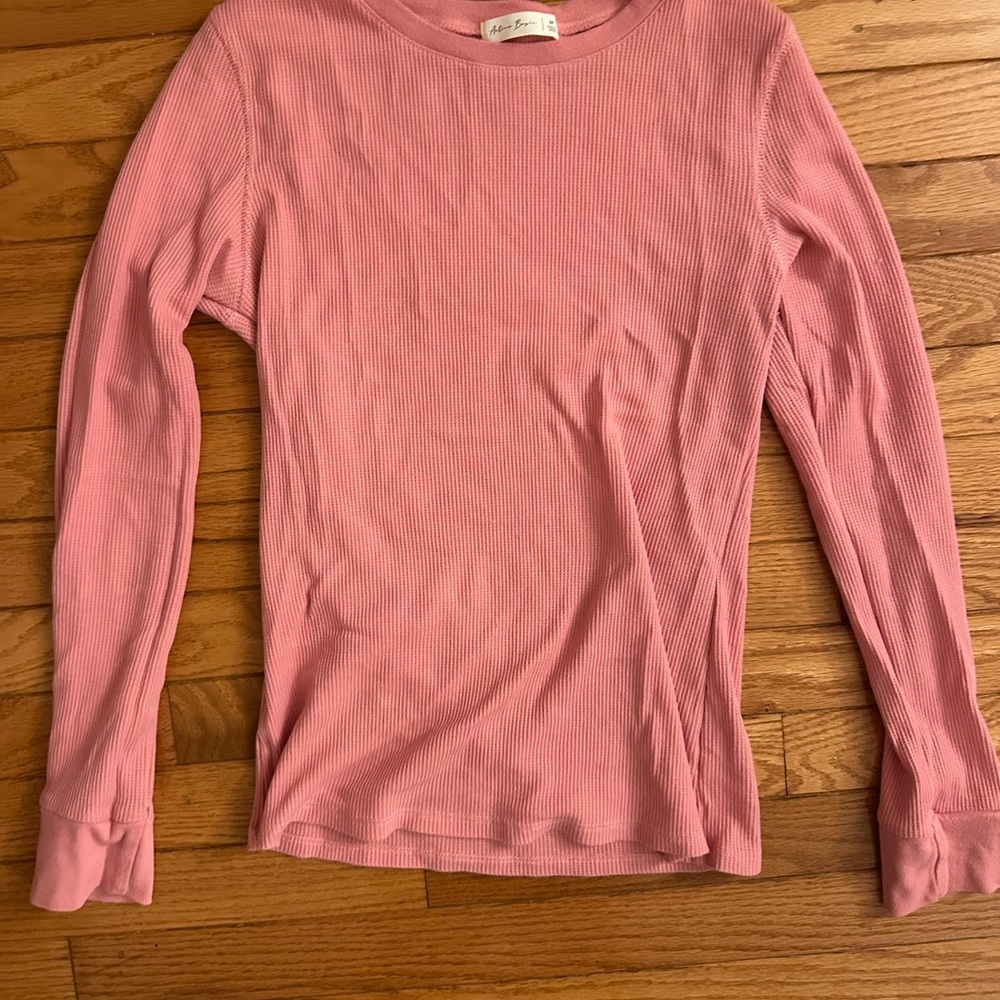 Active Basic Dusty Pink Ribbed Knit Top